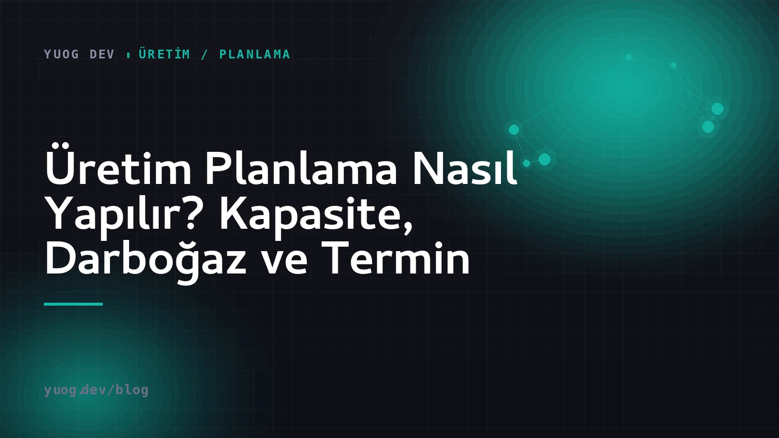 İş emirlerinin istasyonlara dağıtıldığı, darboğaz istasyonun ve termin tarihinin işaretlendiği üretim planlama şemasını anlatan kapak görseli
